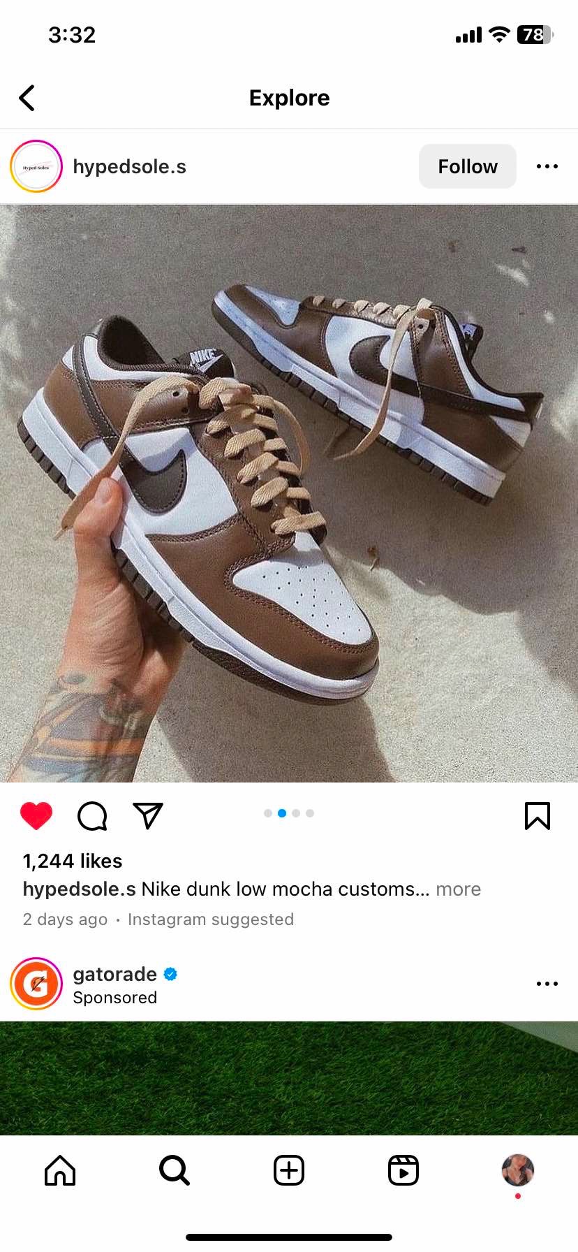 Nike dunk low mocha customs