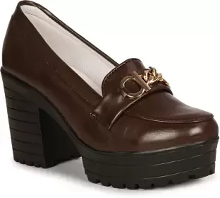 COMMANDER Casual and Trendy Heel Loafers for Women Loafers For Women