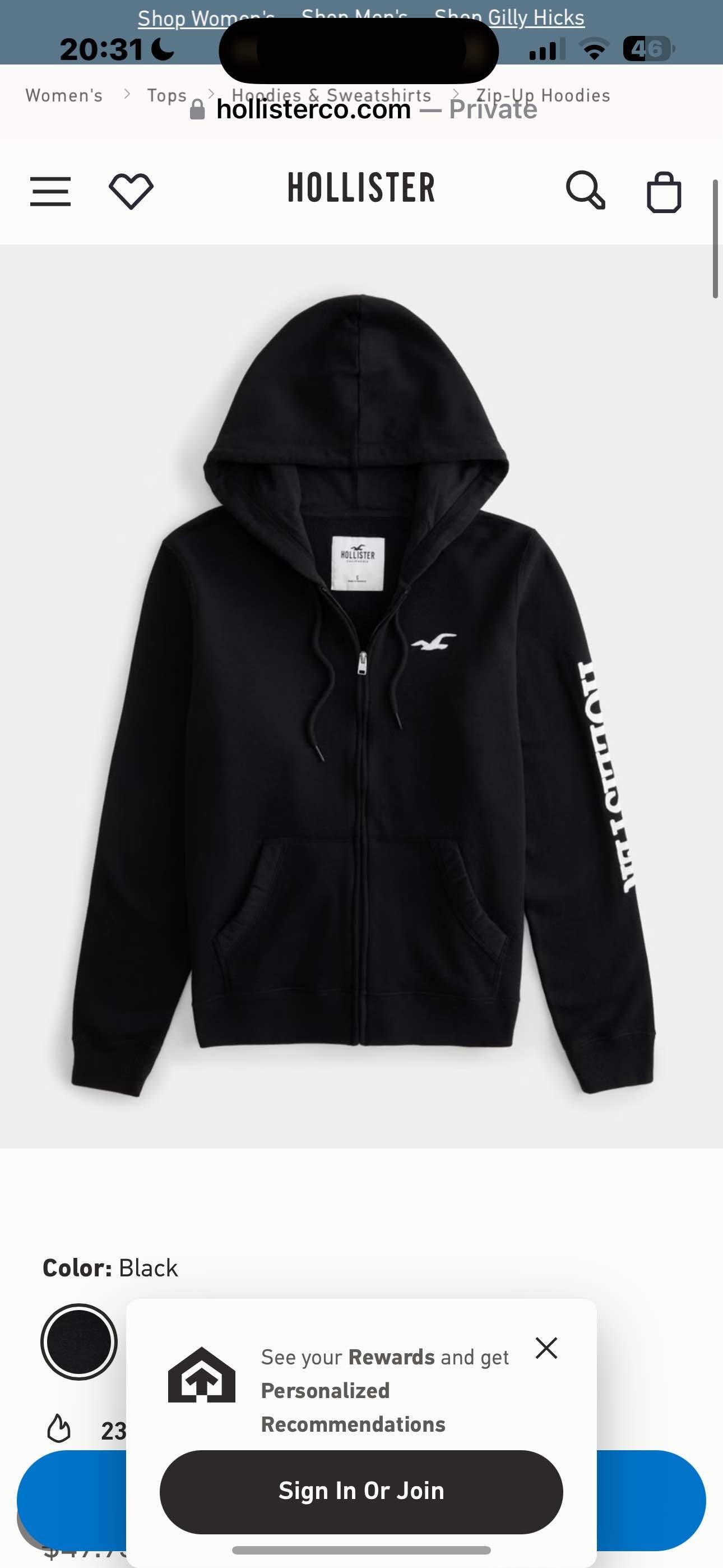 ZIP-UP LOGO GRAPHIC HOODIE