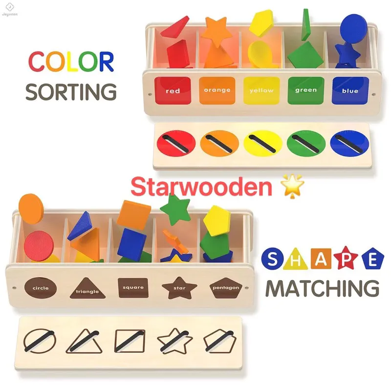 Wooden Education toys Montessori Cognitive Matching and Sorting