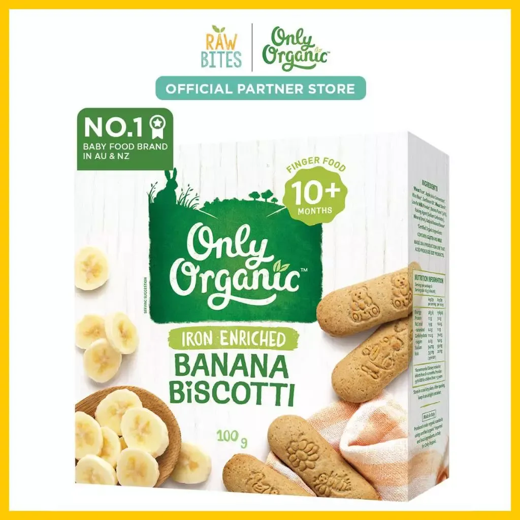 Only Organic Baby Snack Banana Biscotti