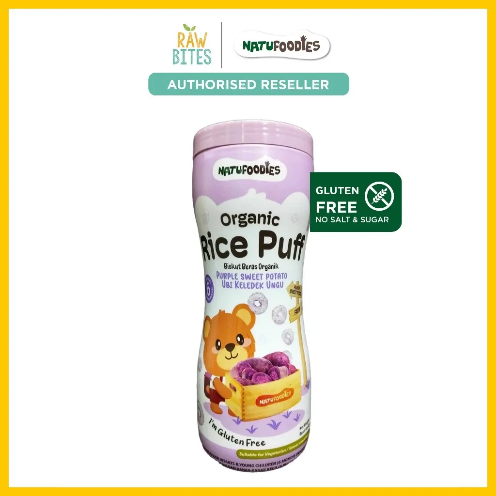 Natufoodies Baby Snack Rice Puff Purple Sweet Potato