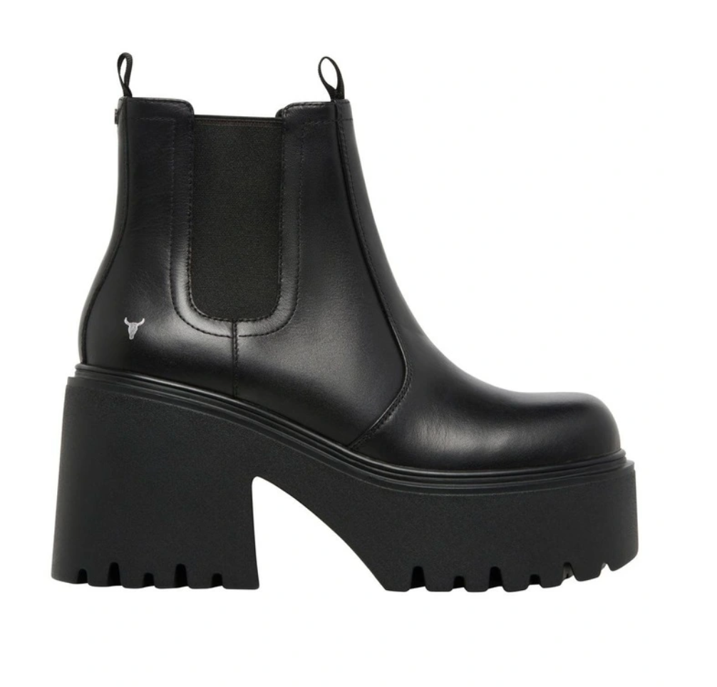Windsor Smith Tricky Chunky Platform Heeled Boots In Black | MYER
