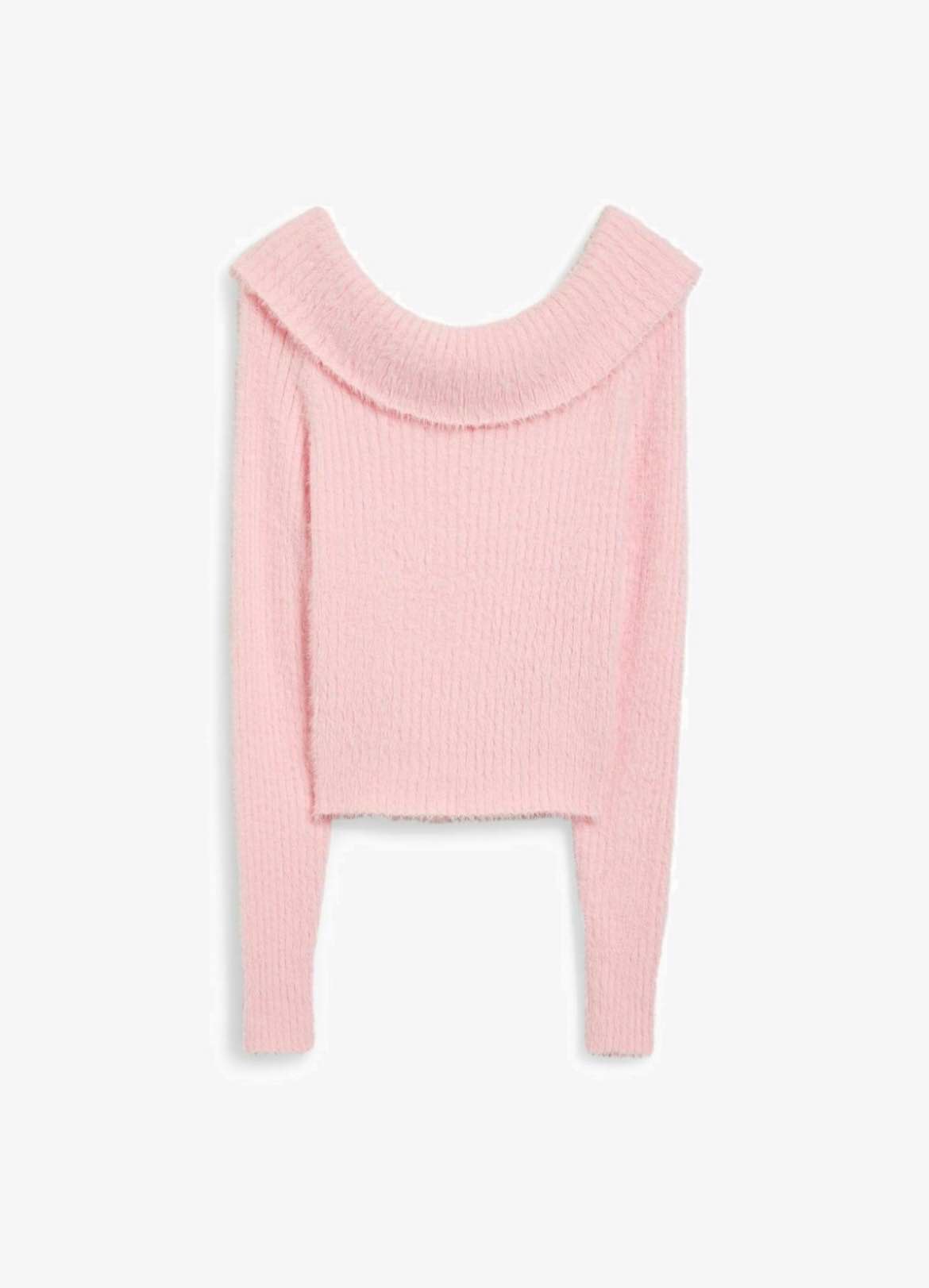 Pink off-shoulder sweater