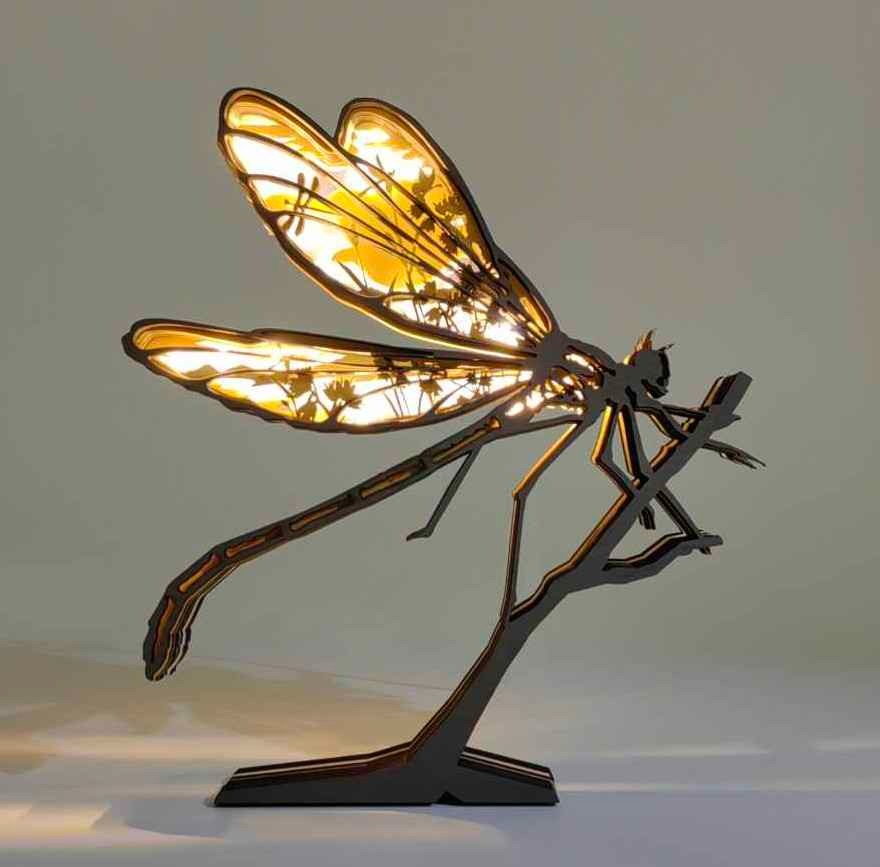 Dragonfly Wooden Carving Gift