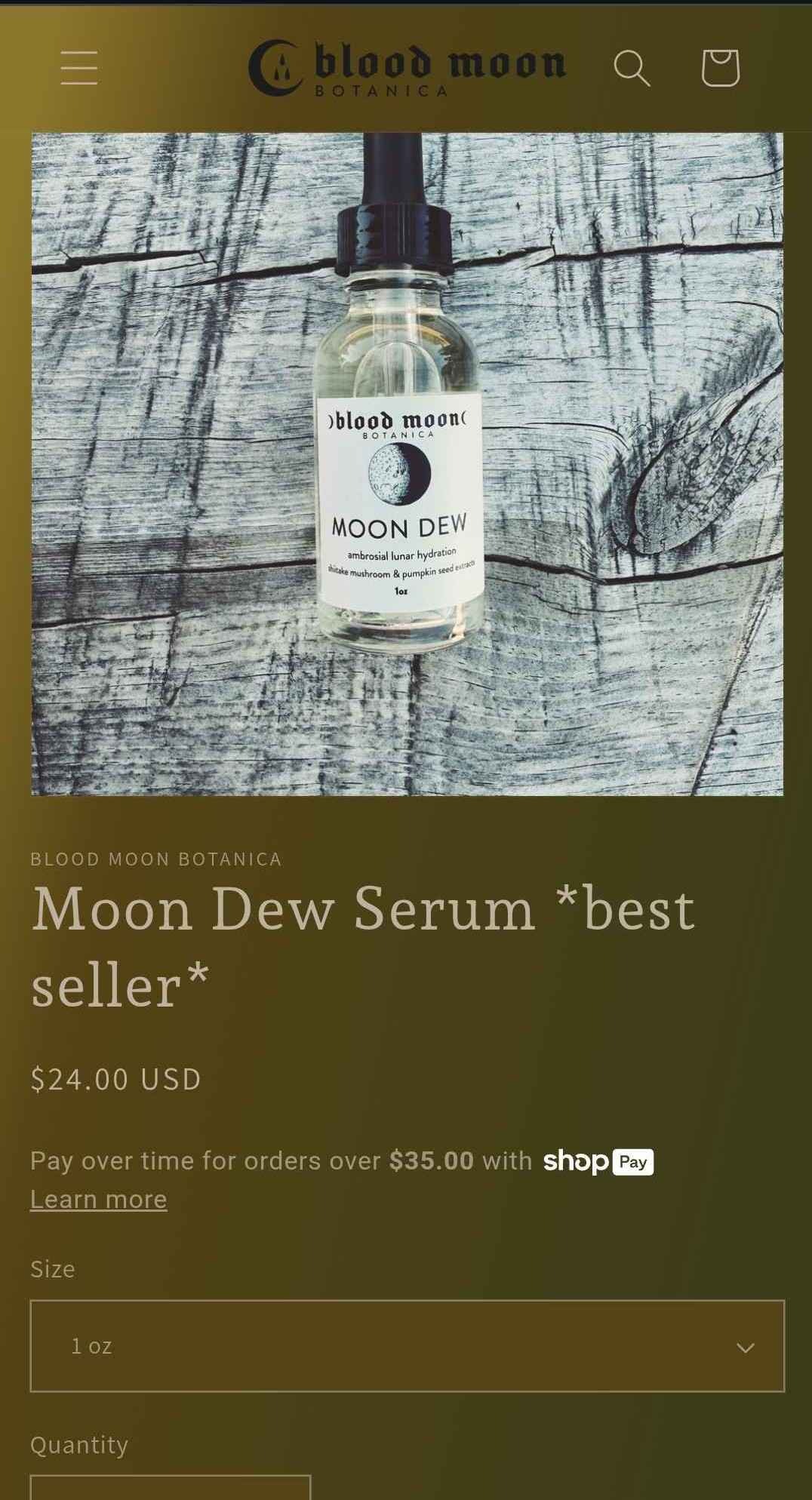 Moon Dew Serum 1oz