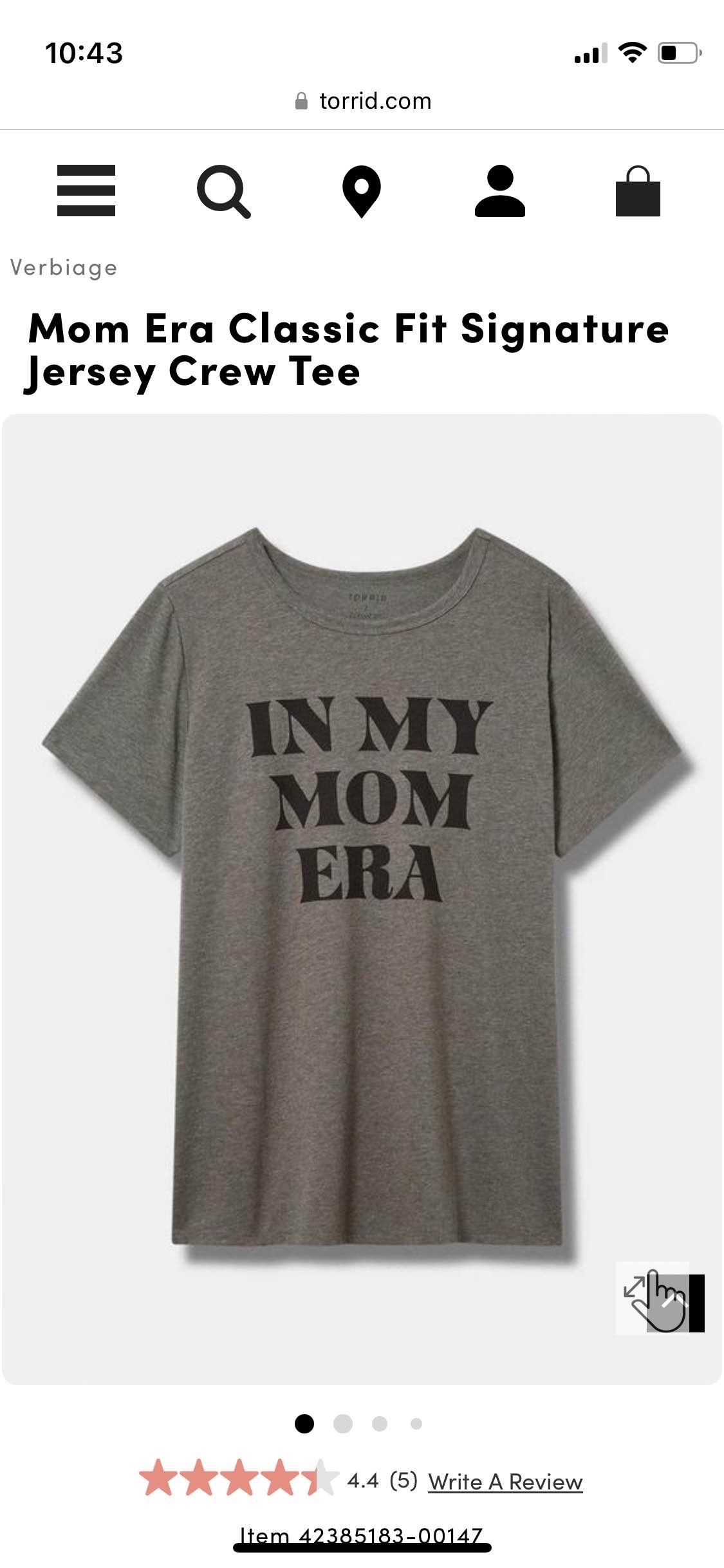 Mom Era Classic Fit Signature Jersey Crew Tee