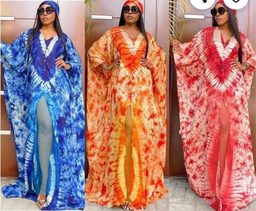 tie-dye boubou dress