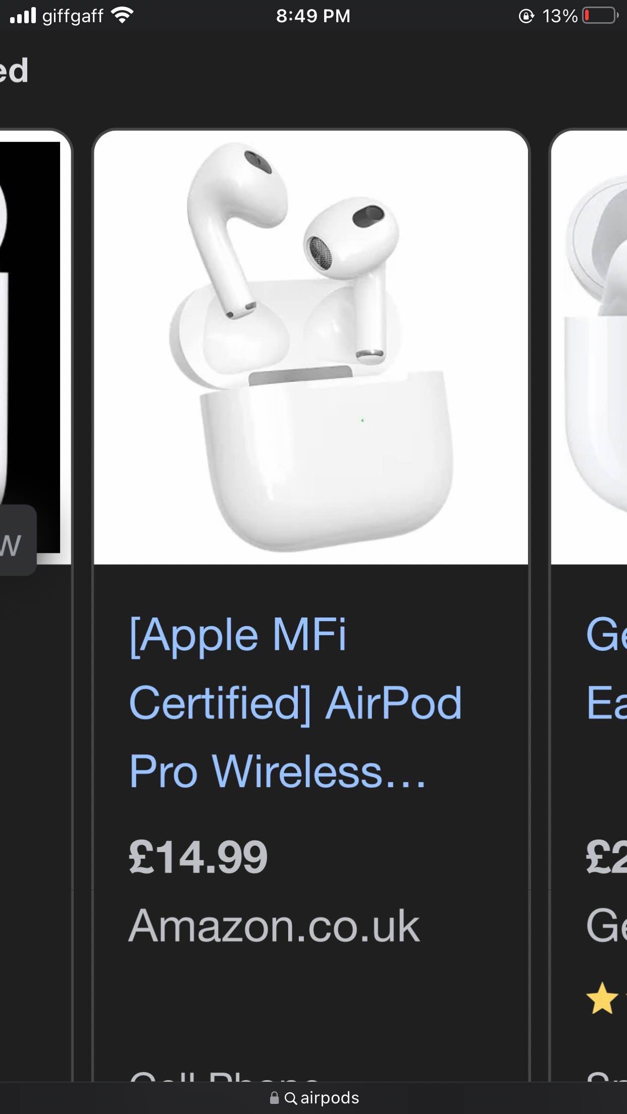 [Apple MFi Certified] AirPod Pro Wireless