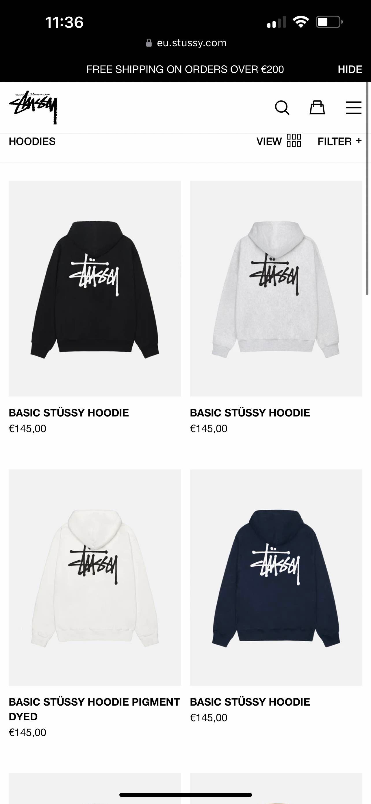 Stussy hoodie