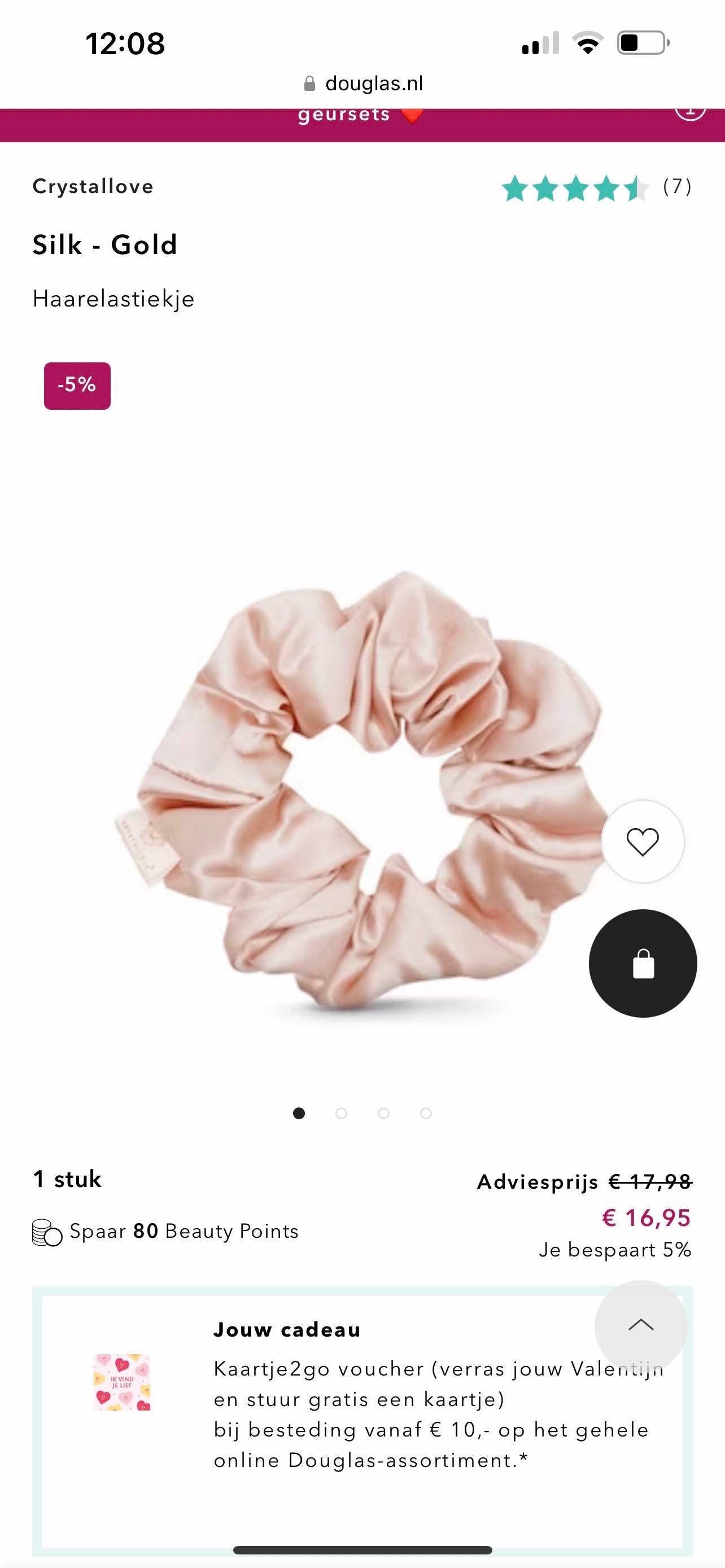 Silk scrunchie