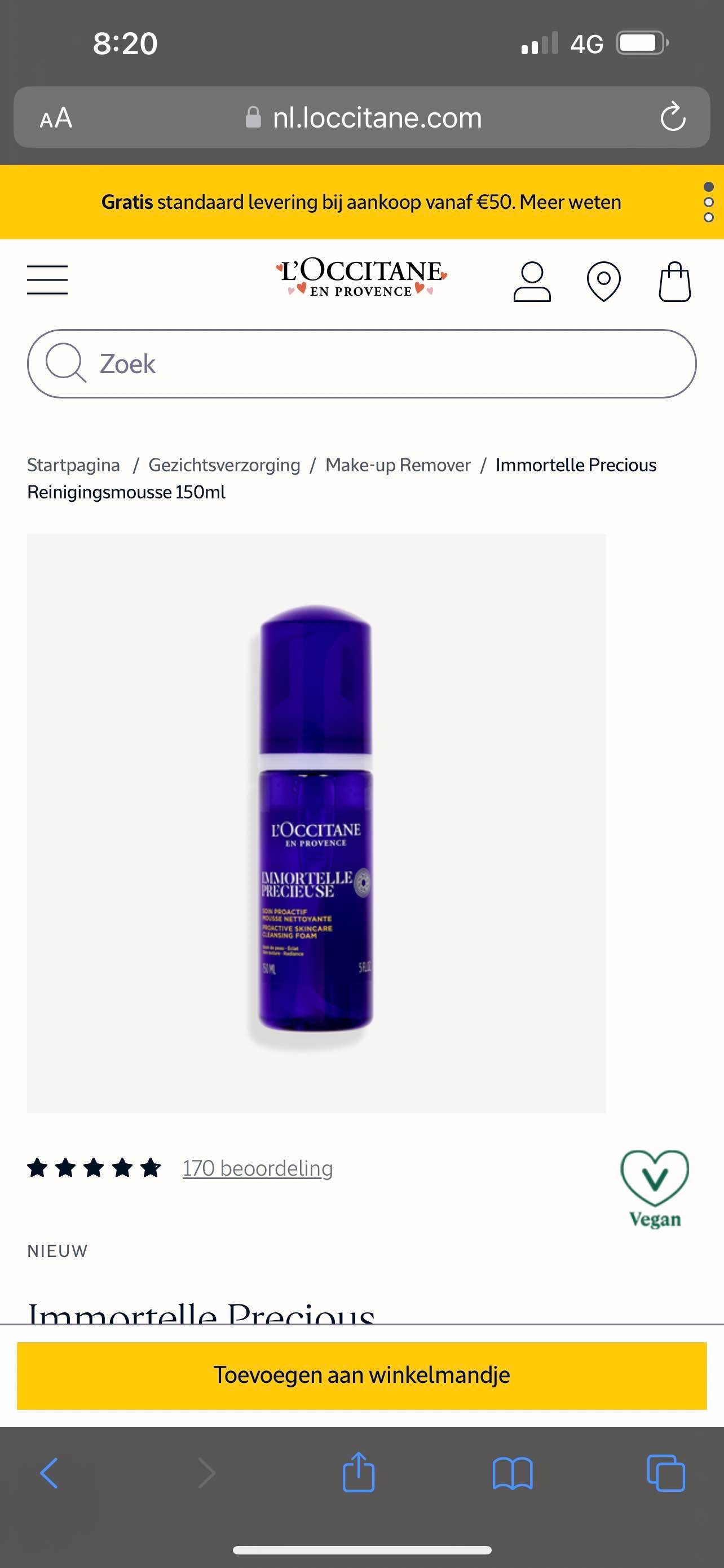 L'occitane face foam
