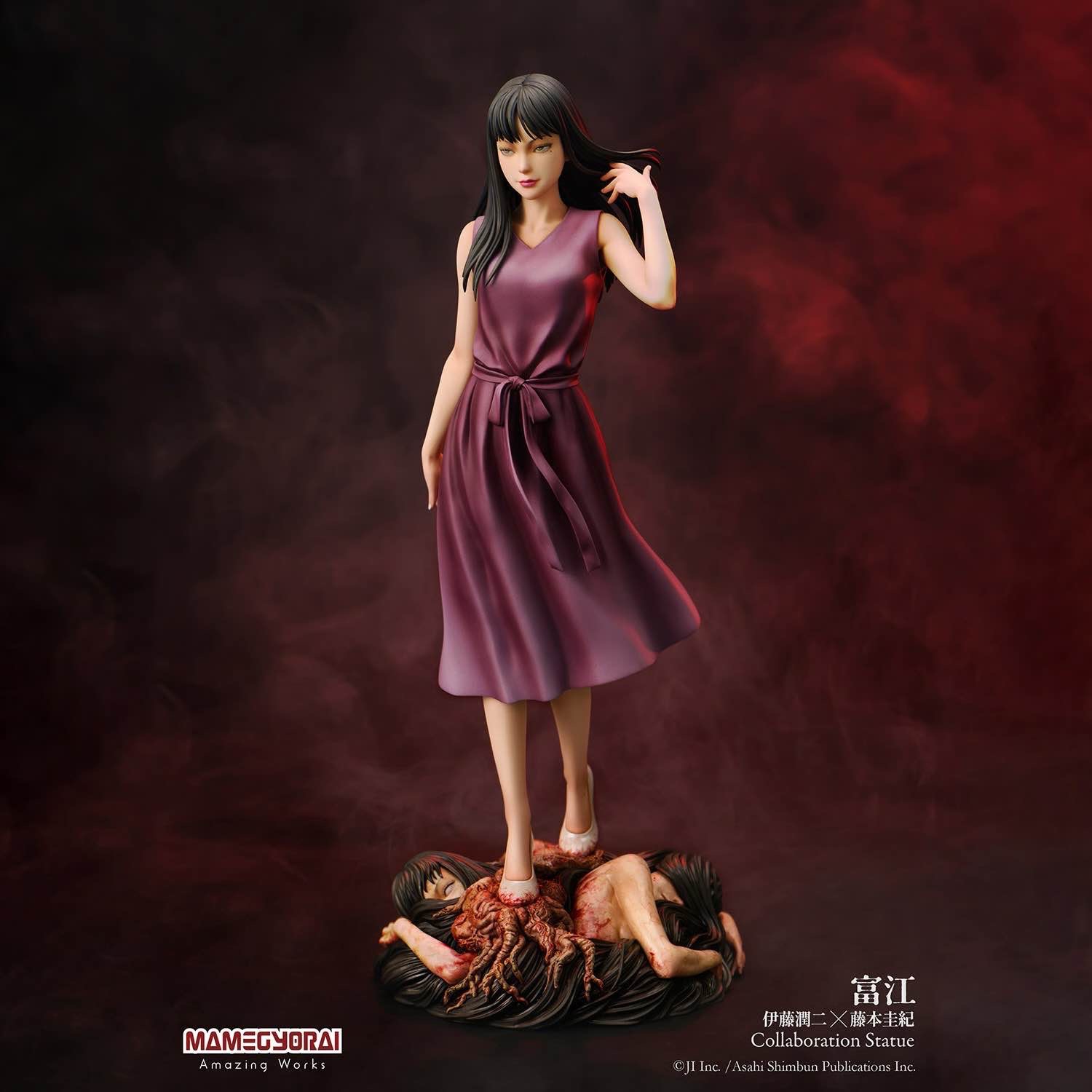 Junji Ito × Yoshiki Fujimoto Tomie Collaboration Statue Figure Mamegyorai Japan