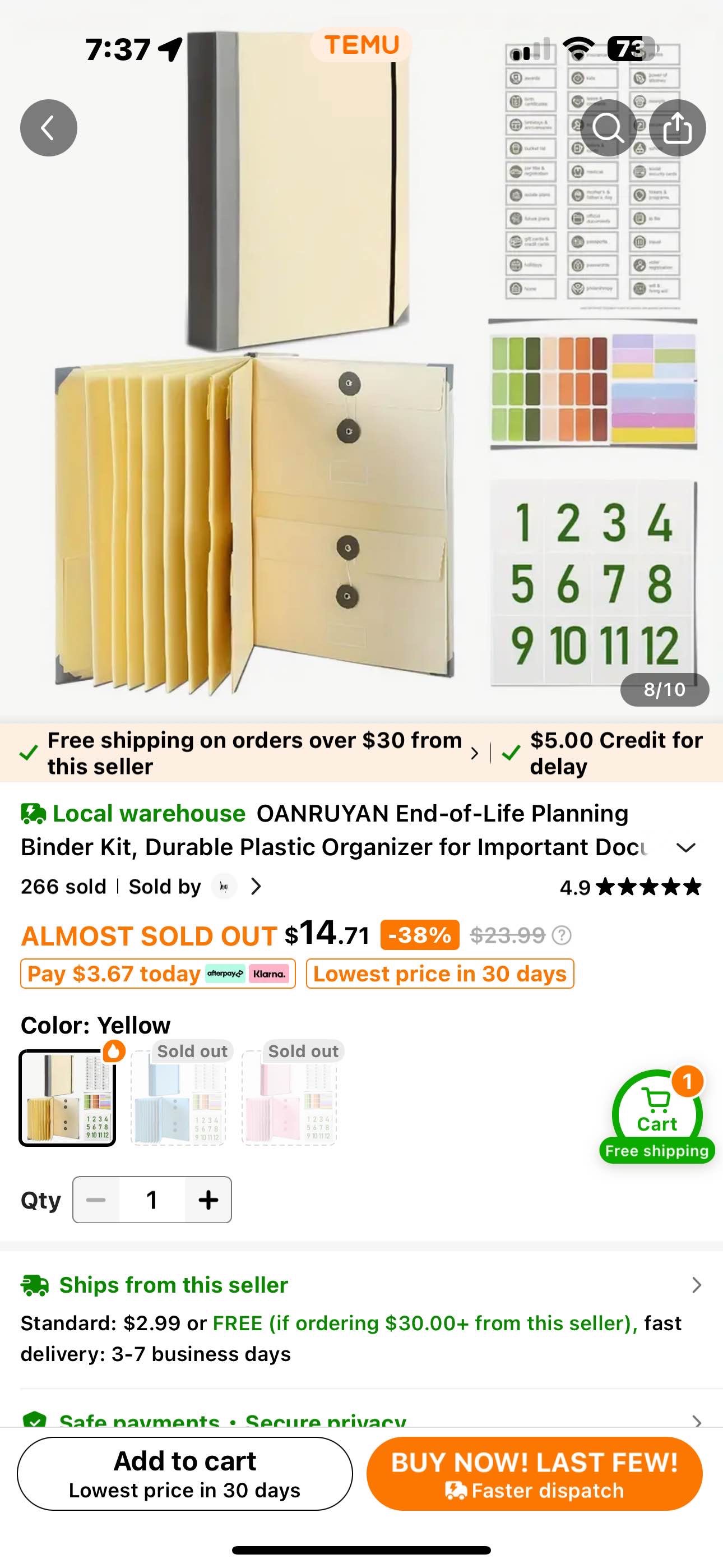 OANRUYAN End-of-Life Planning Binder Kit, Durable Plastic Organizer for Important Docu