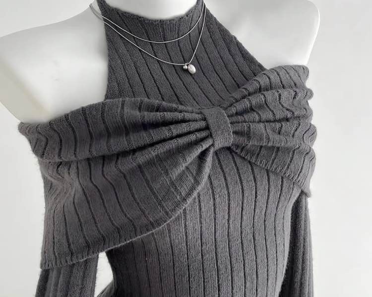 Knitted Bow Top