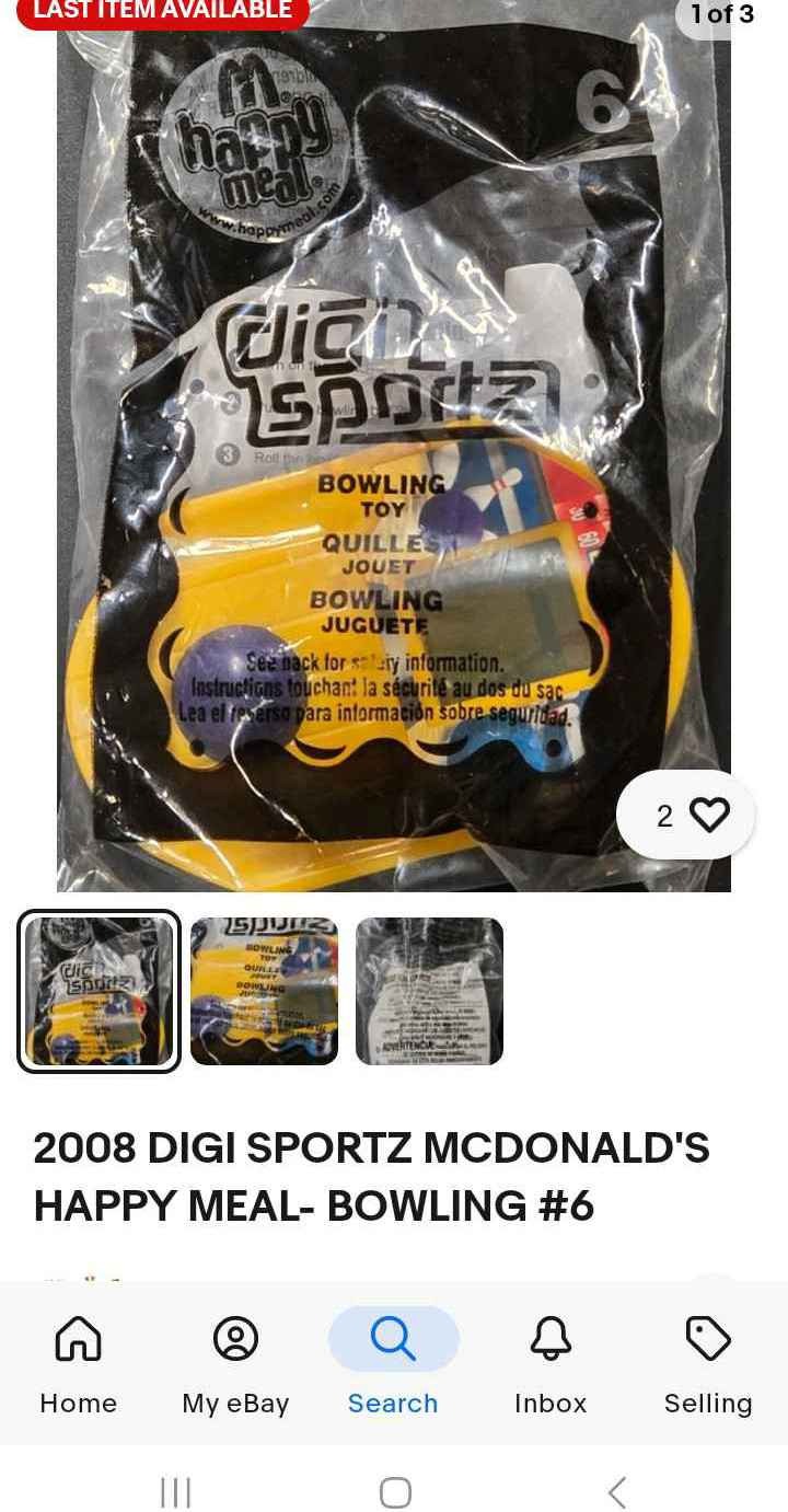 2008 DIGI SPORTZ MCDONALD'S HAPPY MEAL- BOWLING #6