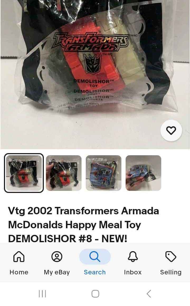 Vtg 2002 Transformers Armada McDonalds Happy Meal Toy DEMOLISHOR #8 - NEW!