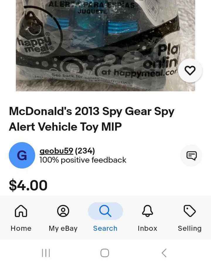 McDonald's 2013 Spy Gear Spy Alert Vehicle Toy MIP