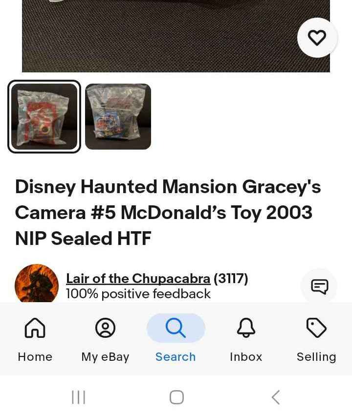 Disney Haunted Mansion Gracey's Camera #5 McDonald's Toy 2003 NIP Sealed HTF