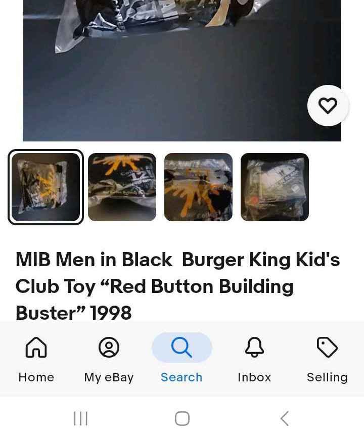 MIB Men in Black Burger King Kid's Club Toy "Red Button Building Buster" 1998