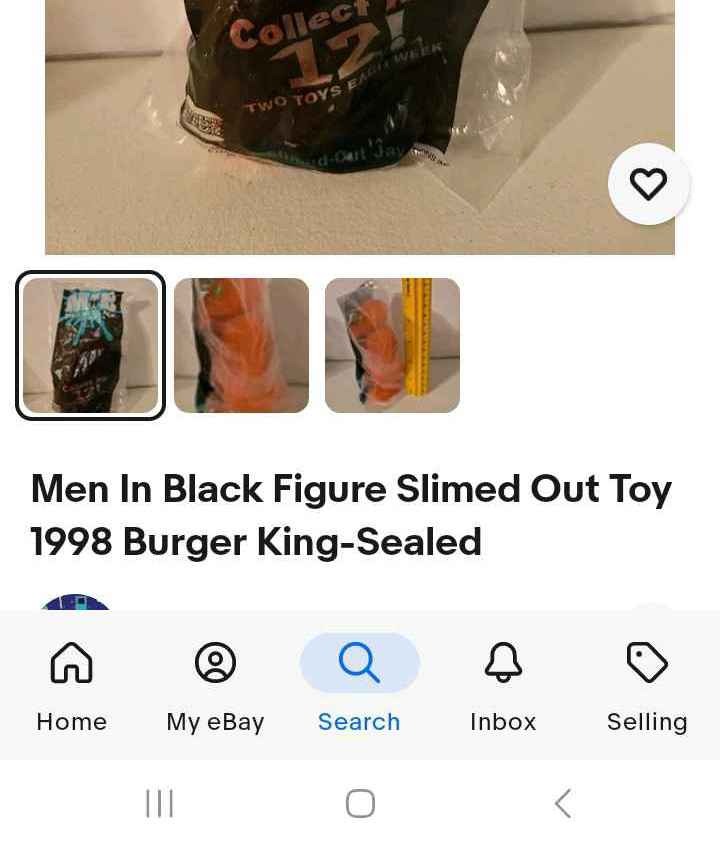 Men In Black Figure Slimed Out Toy 1998 Burger King-Sealed