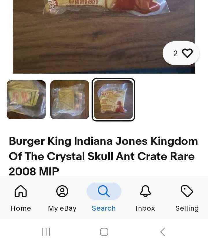Burger King Indiana Jones Kingdom Of The Crystal Skull Ant Crate Rare 2008 MIP