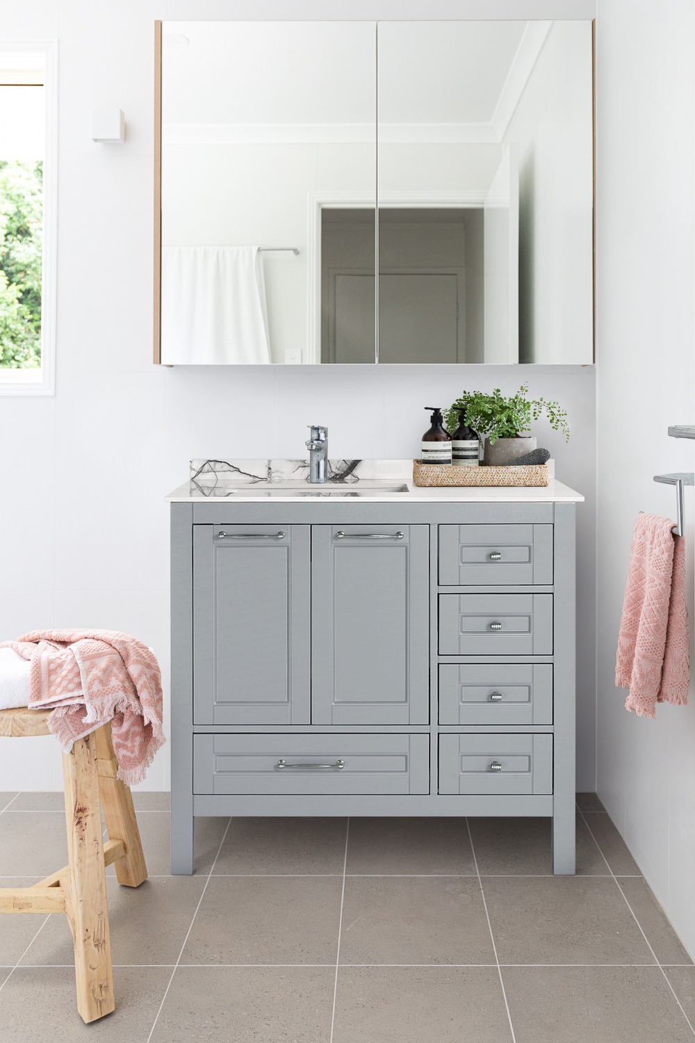 60 inch Selena Sara Double Sink Bathroom Vanity
