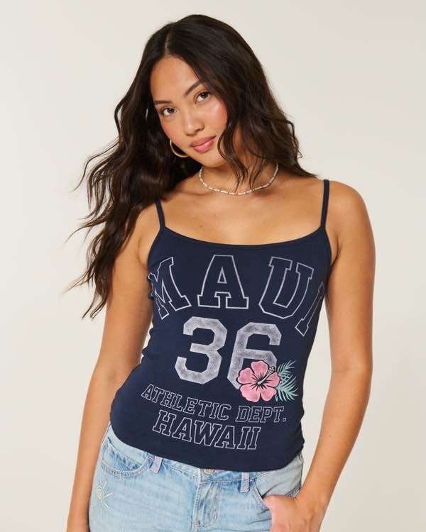 Hollister Callie Reversible Floral Graphic Cami