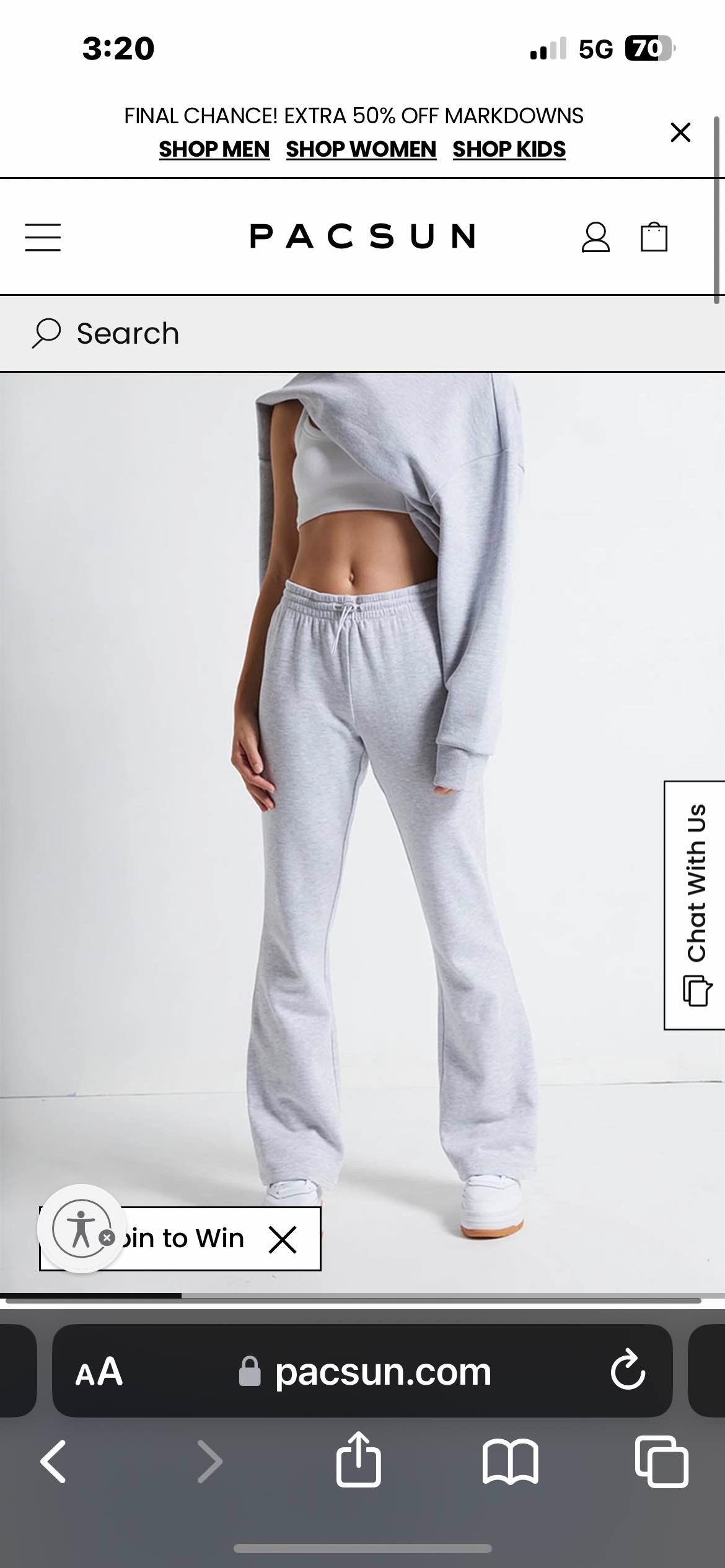 PacSun Ryan Bungee Flare Sweatpants