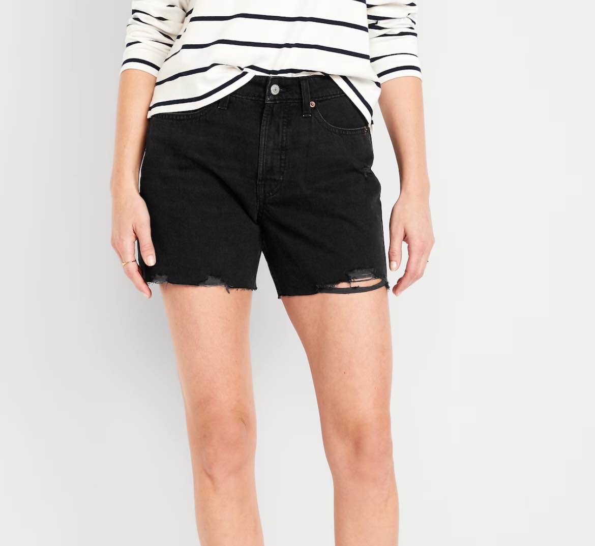 High-Waisted OG Jean Cut-Off Shorts -- 5-inch inseam | Old Navy