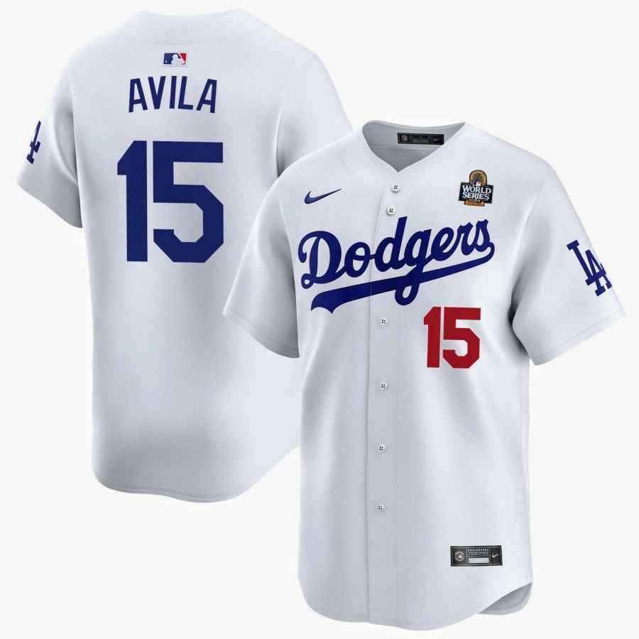 LA Dodgers Avila Nike White Home Authentic Player Jersey