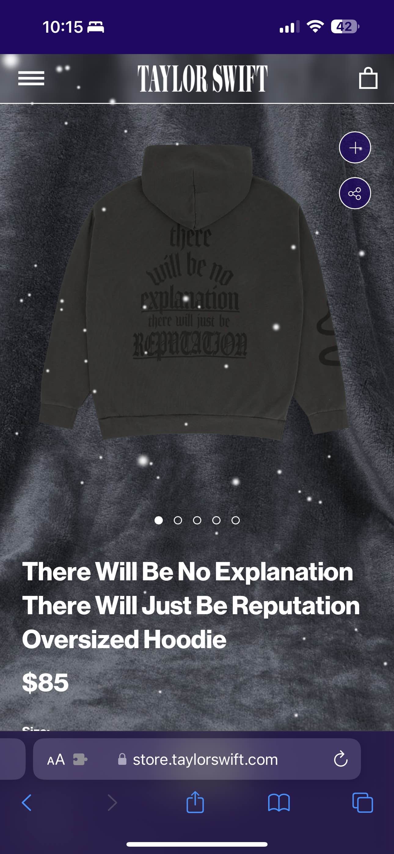 There Will Be No Explanation There Will Just Be Reputation Oversized Hoodie