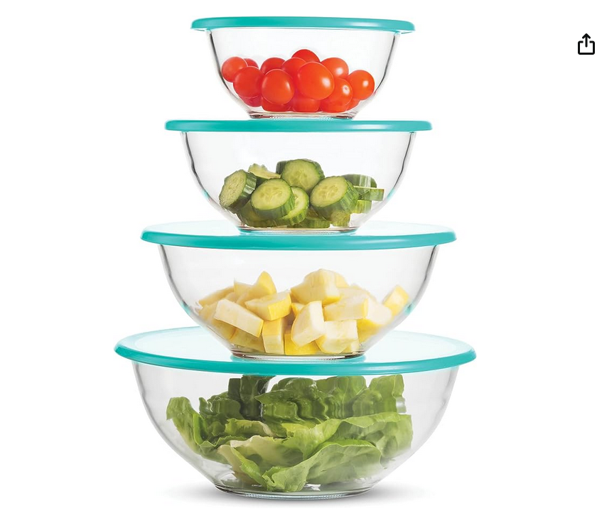 Glass Mixing Bowls with Lids