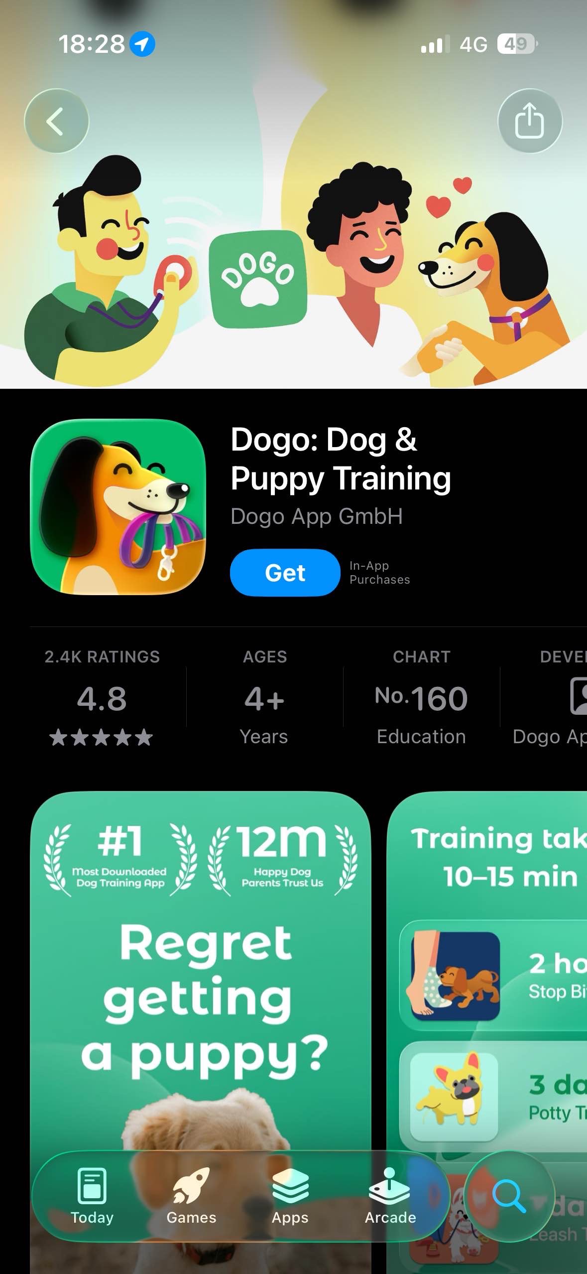 Dogo - dog training app subscription