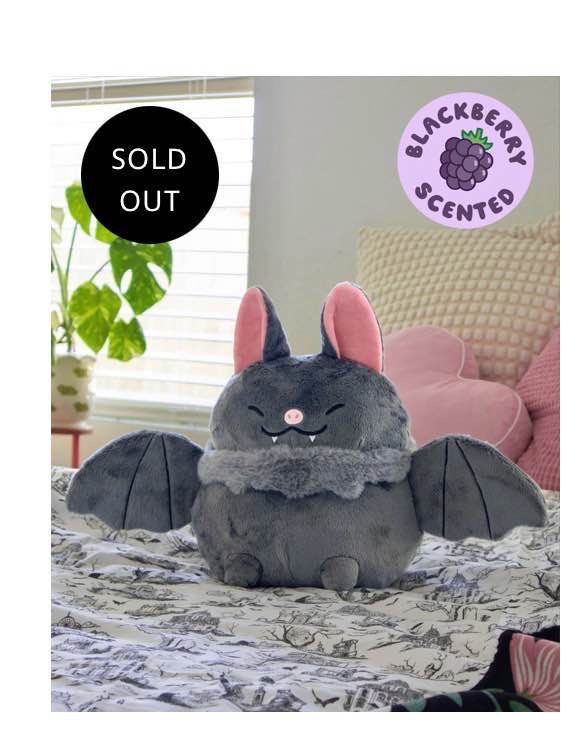 Blackberry Bat Heatable Plush
