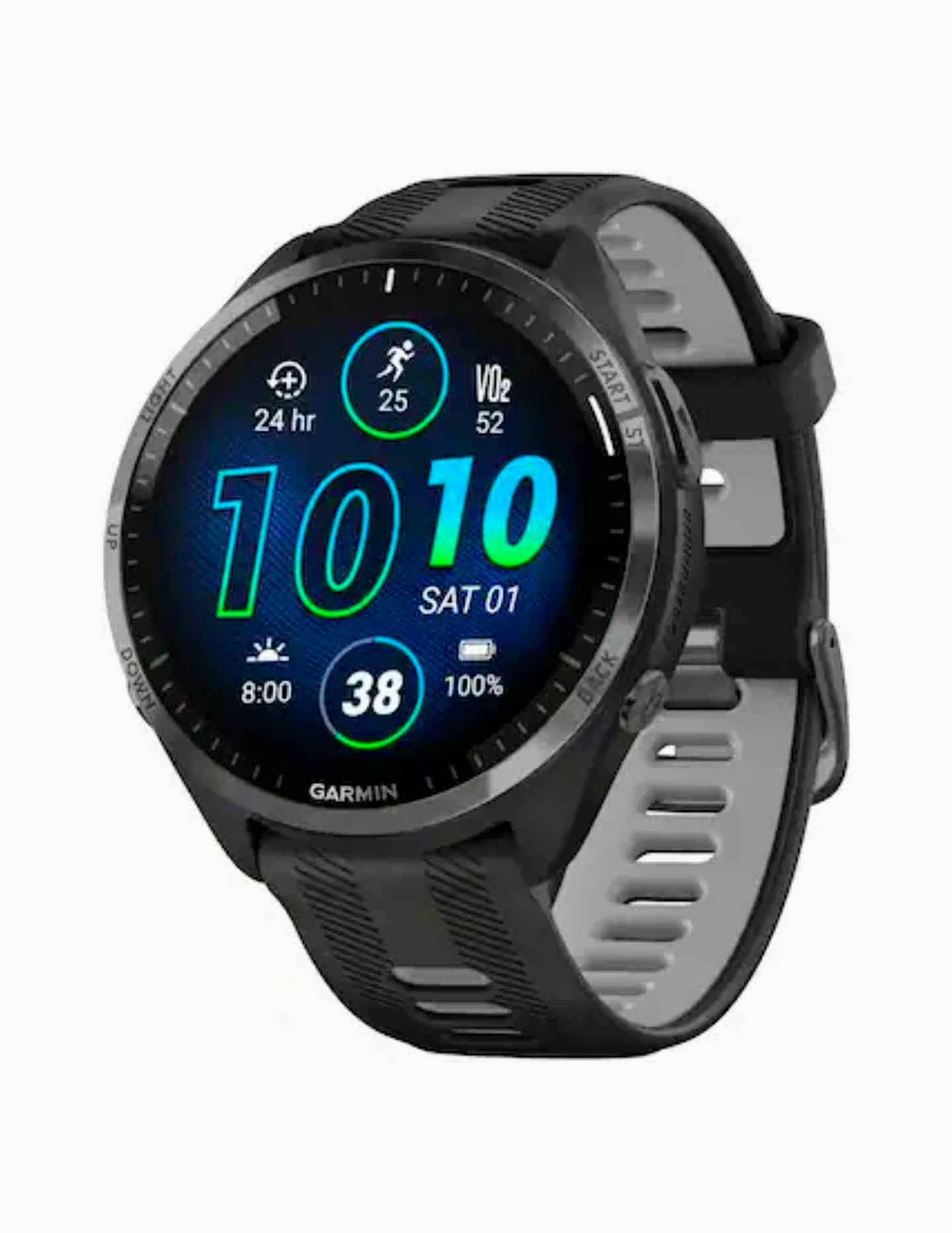Garmin - Forerunner 965 GPS Smartwatch 47 mm Fiber-reinforced polymer - Titanium/Black - (2023)