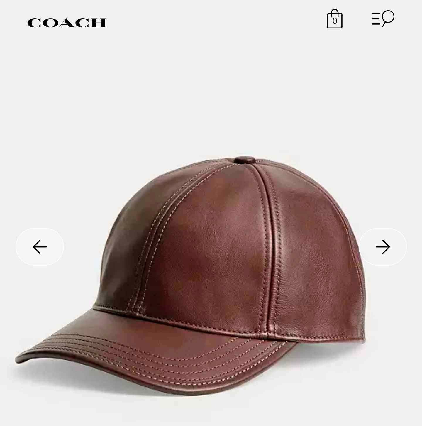 Coach leather Baseball cap