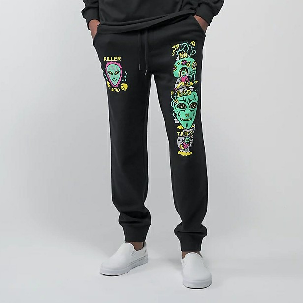 Killer Acid No Bad Trips Black Jogger Sweatpants