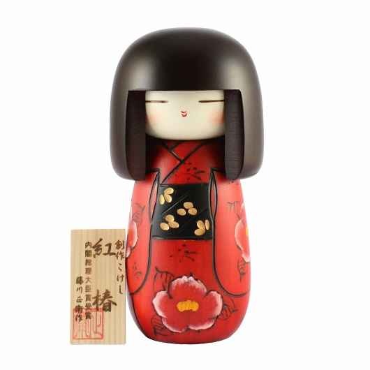 Japanese Kokeshi doll Benitsubaki