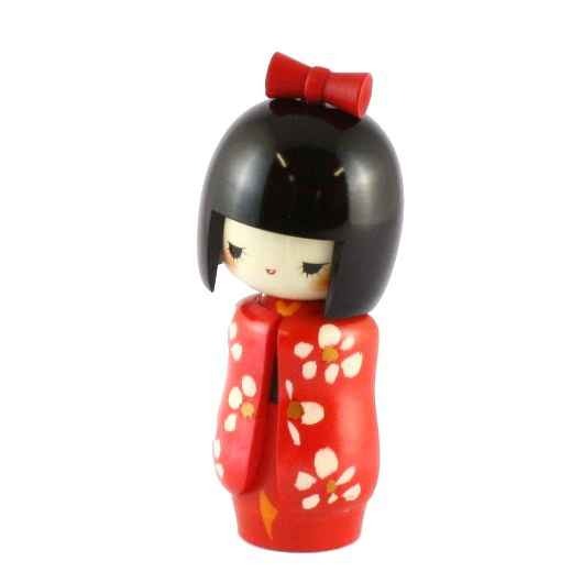 Kokeshi doll Otomesode Aka