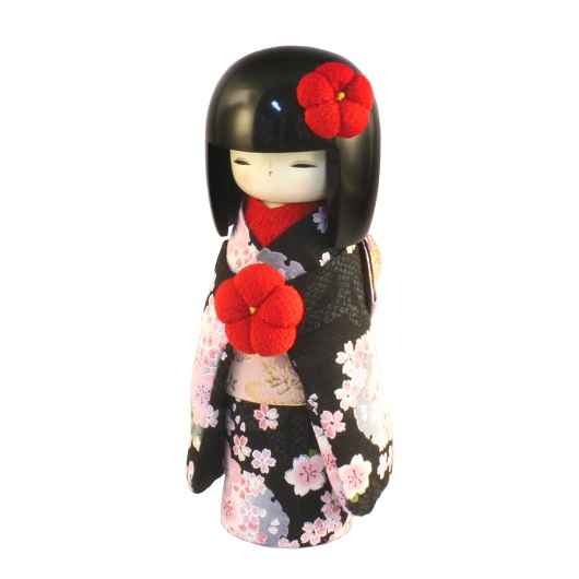 Japanese Kokeshi doll Kyo Bijin | Black
