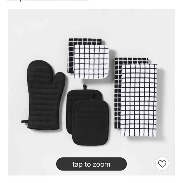 7pc Kitchen Textile Set Gray - Room Essentials™