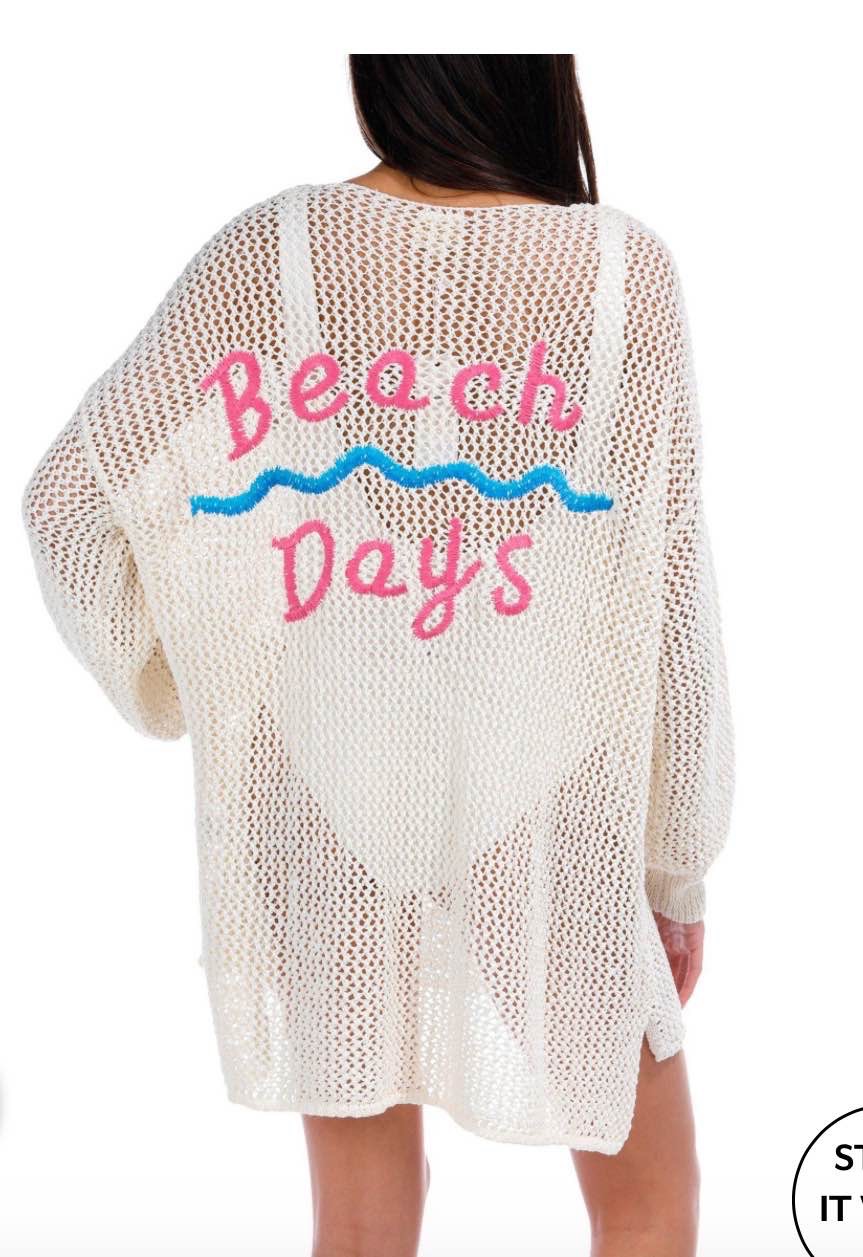 Surf Gypsy Juniors Knit Long Sleeve Beach Days Coverup ||P000792846||