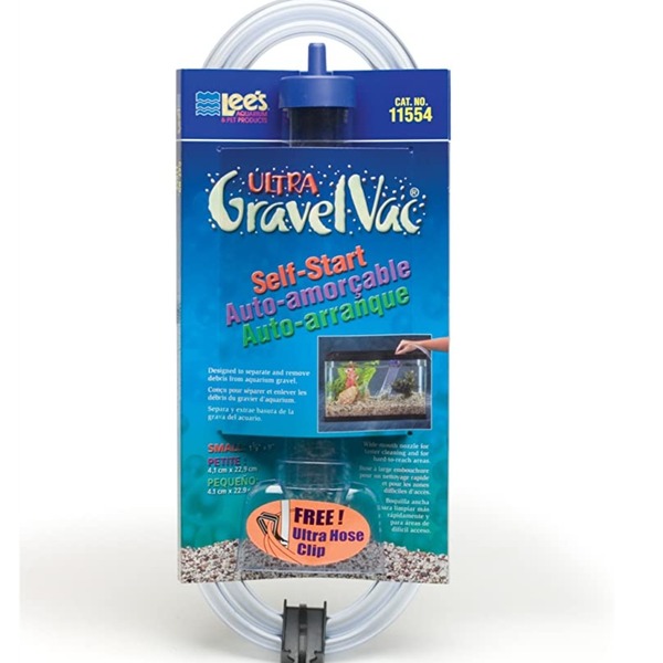 Lee's Ultra GravelVac, Self-Start with Nozzle & Hose Clip - 9" Small
