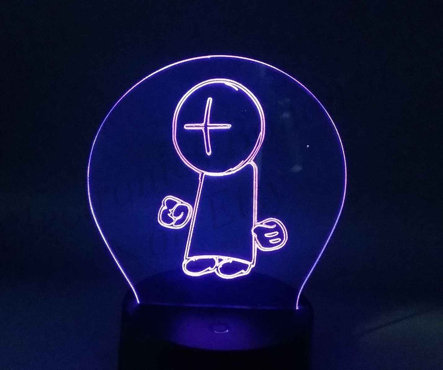 Madness Combat Grunt Hand-Carved Multi-Color LED Night Light - Desk Lamp with Remote Control