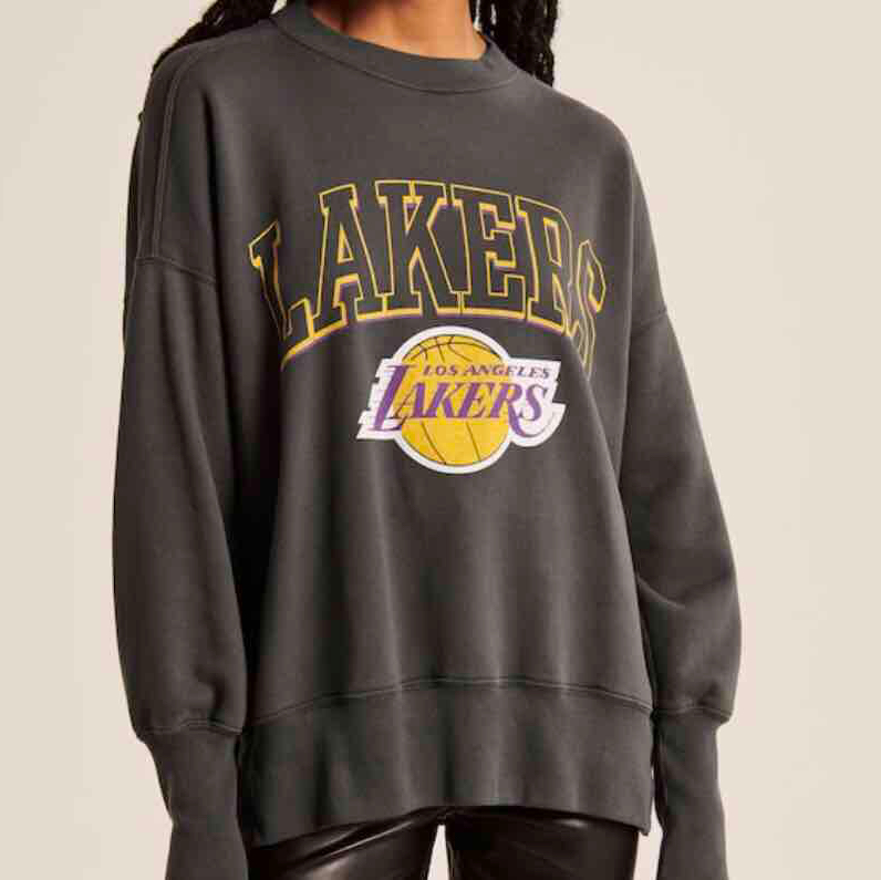 Abercrombie & fitch split hem lakers sweatshirt
