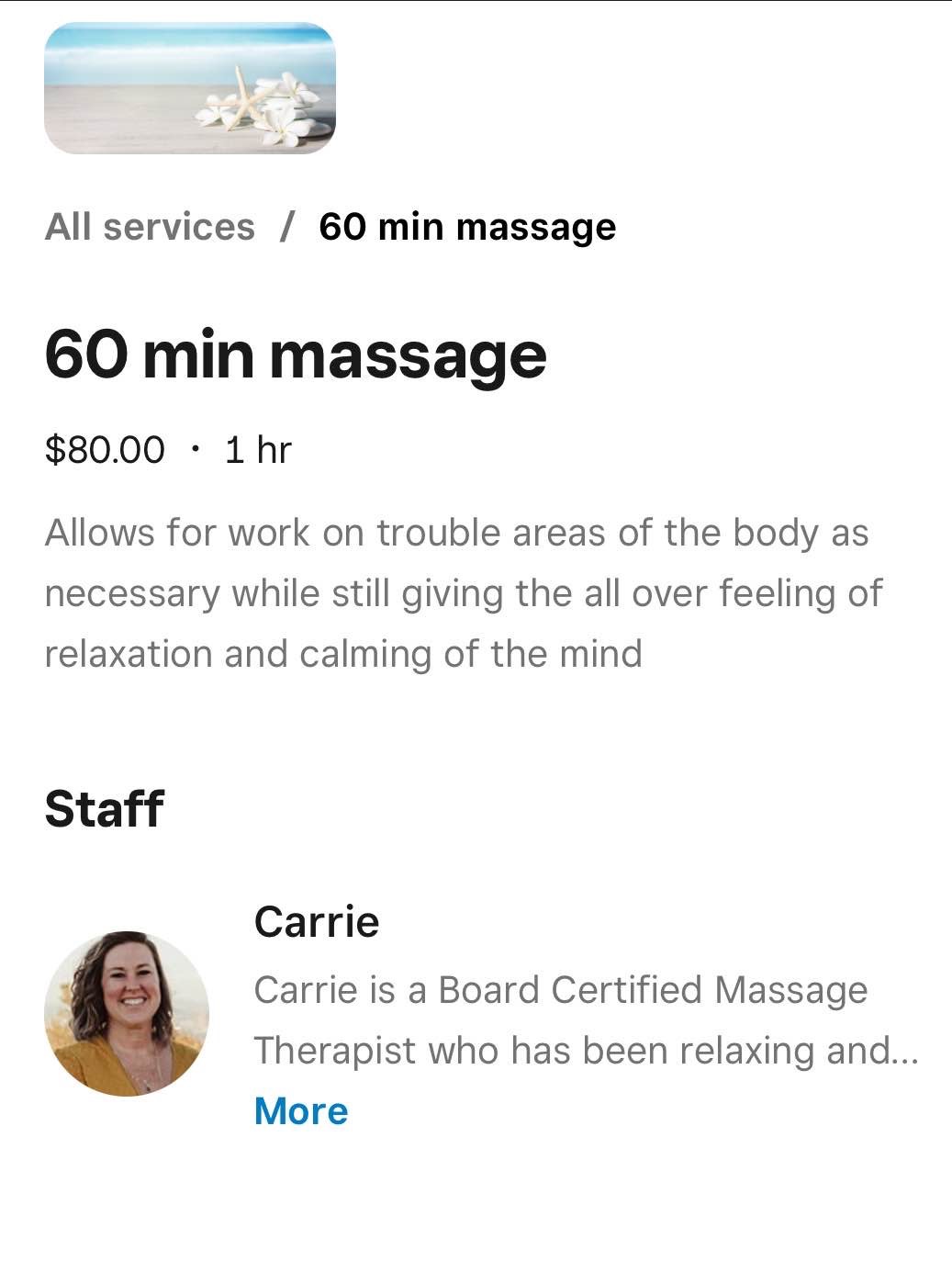 massage at Just Breathe
