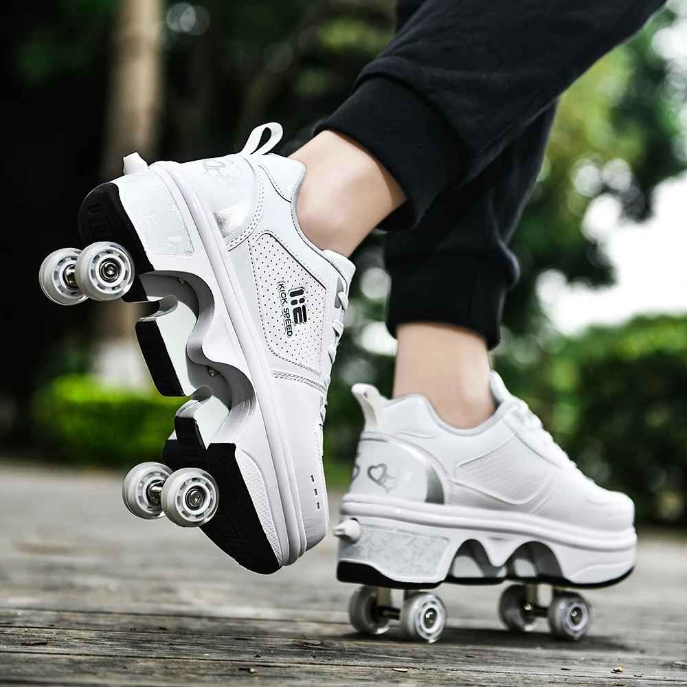 Shoes with weels. Roller skate shoes