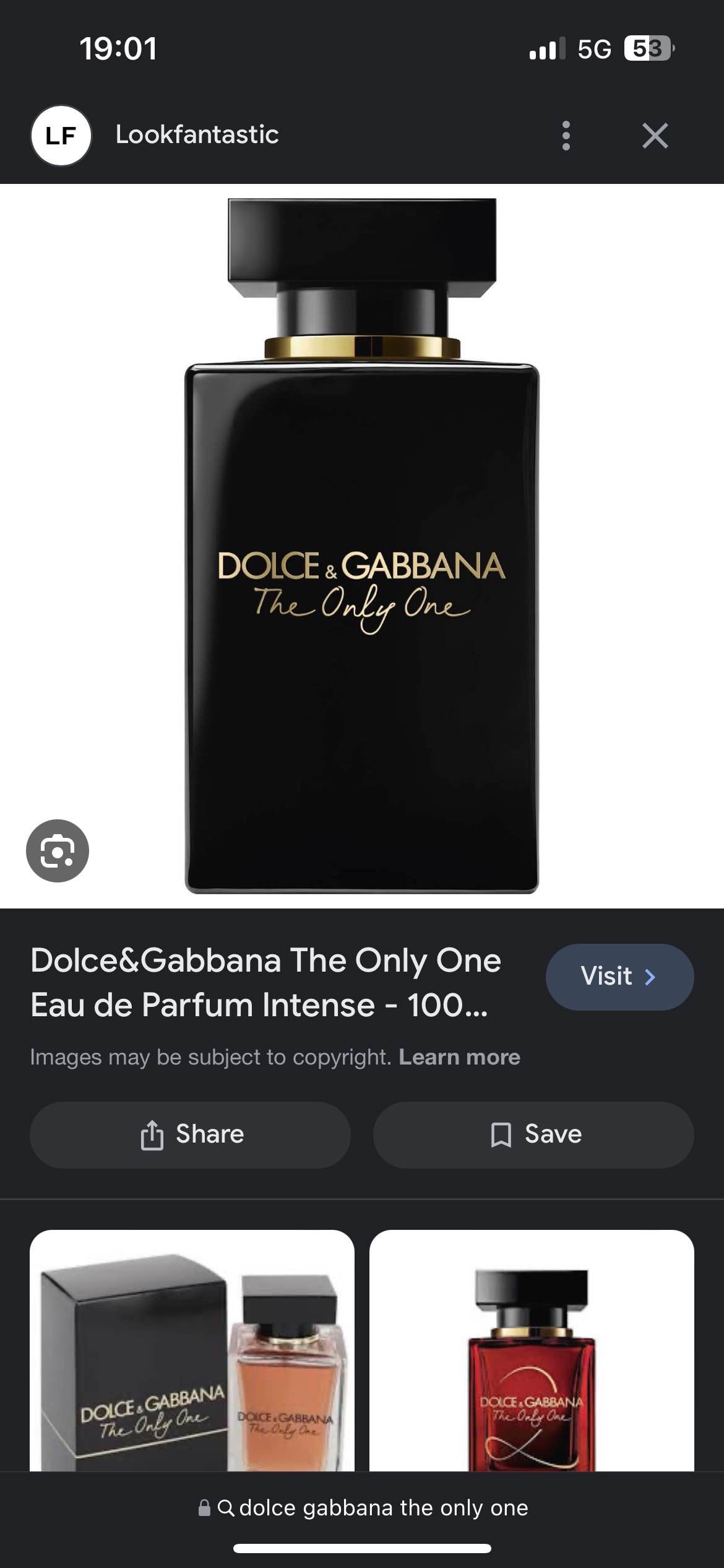 dolce gabbana the only one intense