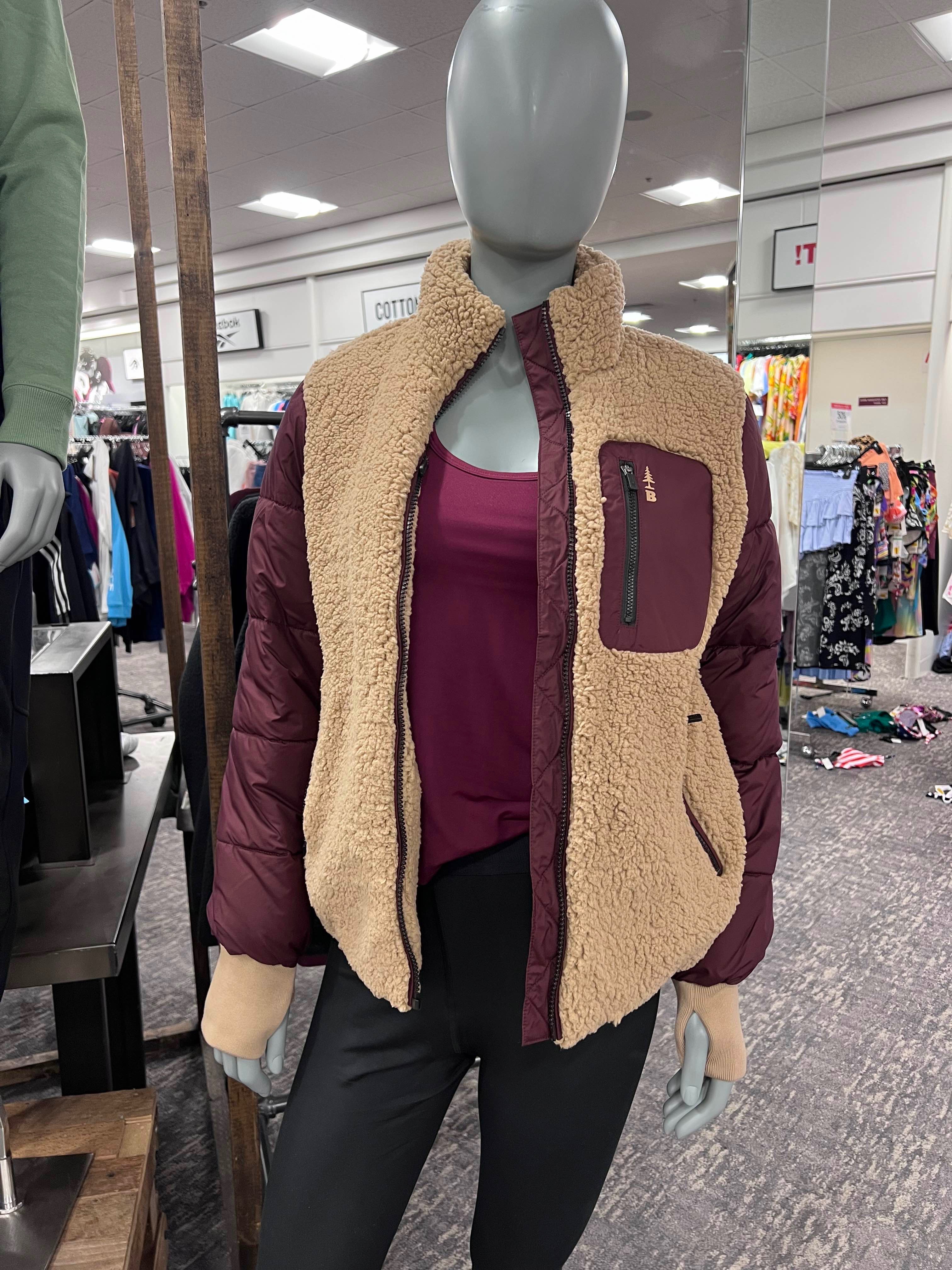 Women's Quilted Sherpa Zip-Up Puffer Jacket